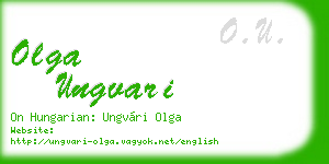olga ungvari business card